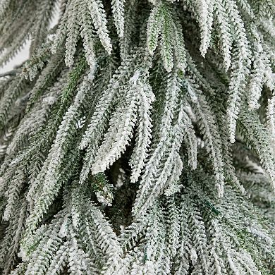 Nearly Natural 4-ft. Flocked Down Swept Artificial Christmas Tree with LED Lights
