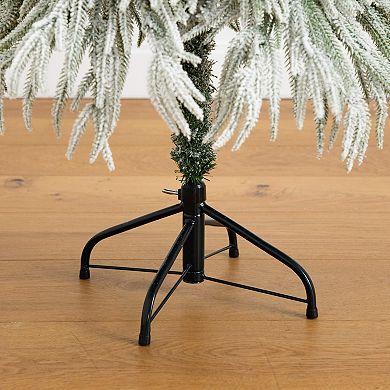 Nearly Natural 4-ft. Flocked Down Swept Artificial Christmas Tree with LED Lights