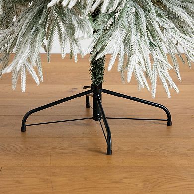 Nearly Natural 7-ft. Flocked Down Swept Artificial Christmas Tree with LED Lights