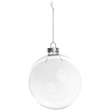 Northlight Transparent Glass Christmas Ornament 3.25-Inch 6-Pk.