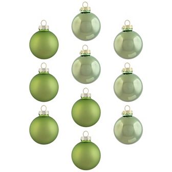 Northlight 2-Finish Glass Ball Christmas Ornaments 1.75-Inch 10 pk