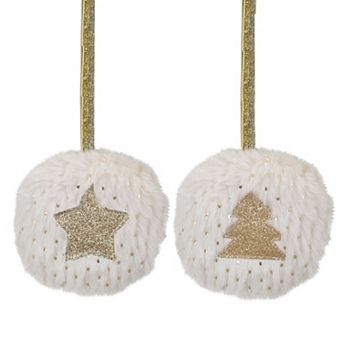 Northlight Star & Christmas Tree Christmas Ornament Set of 2 - 3.5 Inches