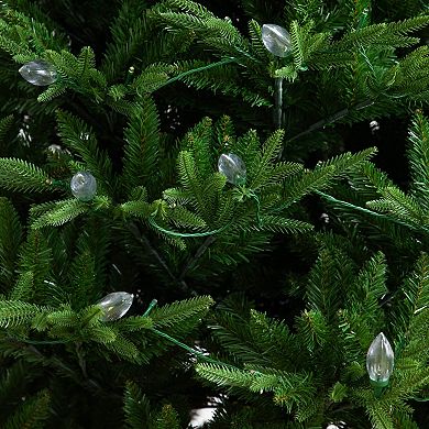 Nearly Natural 7-ft. Pre-Lit Artificial Luxembourg Pine Christmas Tree with LED Lights