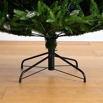 Nearly Natural 7-ft. Pre-Lit Artificial Luxembourg Pine Christmas Tree with LED Lights