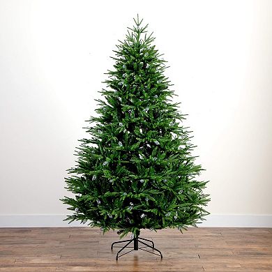 Nearly Natural 7-ft. Pre-Lit Artificial Luxembourg Pine Christmas Tree with LED Lights