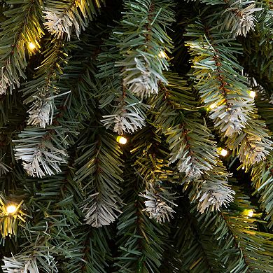Nearly Natural Pre-Lit Artificial Christmas Tree Set with Warm LED Lights - Set of 3