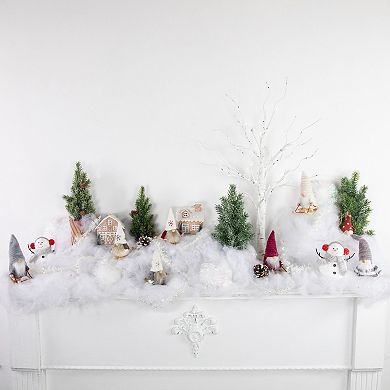 Northlight Set of 3 Wooden Gnomes Christmas Ornaments 4 Inches