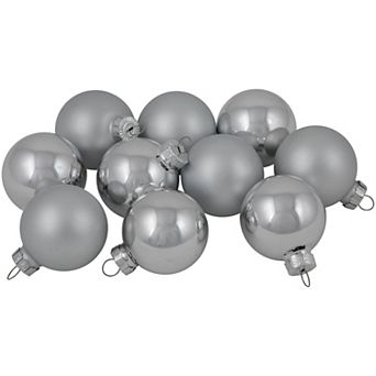 Northlight 10 ct Shiny & Matte Glass Ball Christmas Ornaments 1.75 Inches