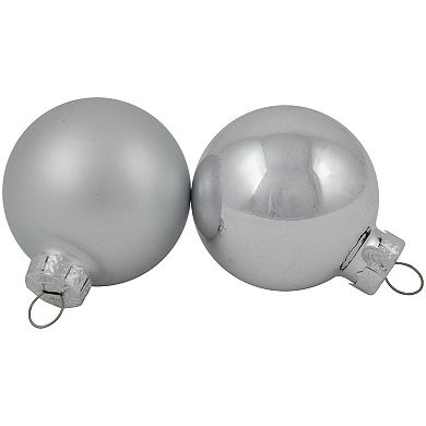 Northlight 10ct Shiny & Matte Glass Ball Christmas Ornaments 1.75 Inches