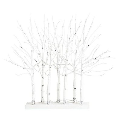 Nearly Natural 2-ft. Pre-Lit Artificial Birch Centerpiece with 84 LED Lights
