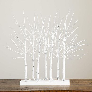 Nearly Natural 2-ft. Pre-Lit Artificial Birch Centerpiece with 84 LED Lights
