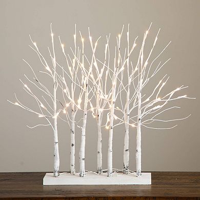 Nearly Natural 2-ft. Pre-Lit Artificial Birch Centerpiece with 84 LED Lights