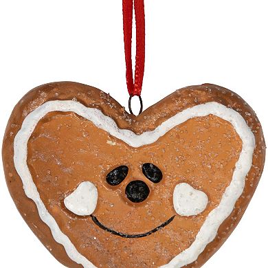 Northlight Gingerbread Heart, Star, Tree & Diamond Christmas Ornament Set of 4