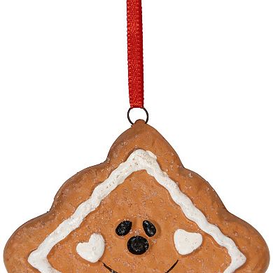 Northlight Gingerbread Heart, Star, Tree & Diamond Christmas Ornament Set of 4