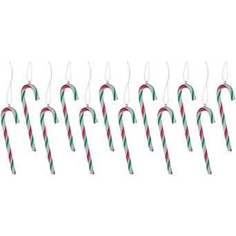 Northlight 12 ct Multi Twist Candy Cane Christmas Ornaments 4 in