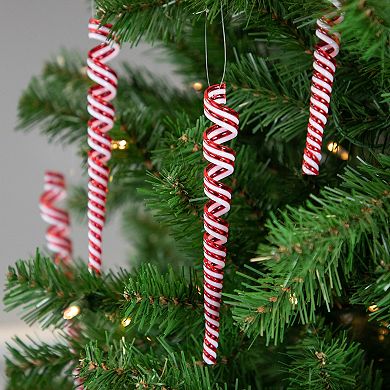 Northlight Pack of 4 Candy Curls Christmas Ornaments 7 Inches