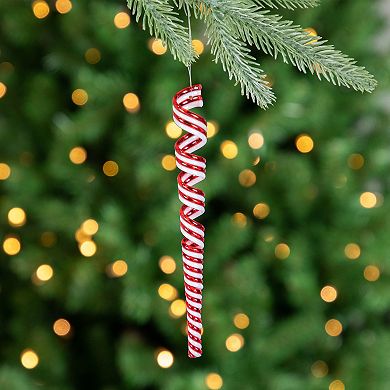 Northlight Pack of 4 Candy Curls Christmas Ornaments 7 Inches