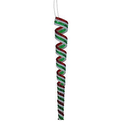 Northlight Pack of 4 Candy Curls Christmas Ornaments 7 Inches