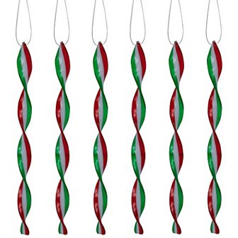 Northlight 6 ct Candy Swirl Christmas Ornament 8 in