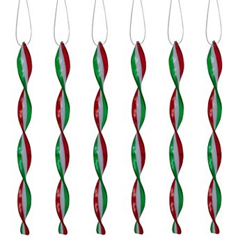 Northlight 6 ct Candy Swirl Christmas Ornament 8 in