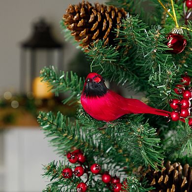 Northlight Cardinal Birds Clip-On Christmas Ornaments - 6 Inches - Set of 2