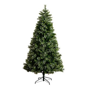 nearly natural 7.5-ft. Pre-Lit Artificial Christmas Tree with 450 LED Globe Bulbs