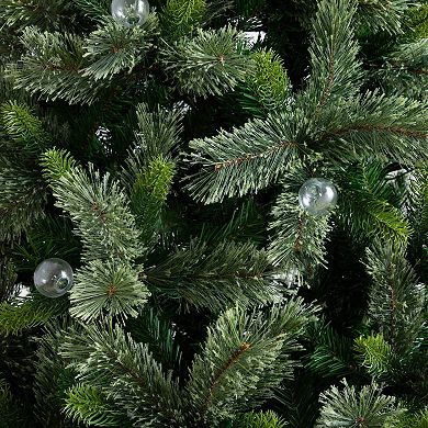 nearly natural 7.5-ft. Pre-Lit Artificial Christmas Tree with 450 LED Globe Bulbs