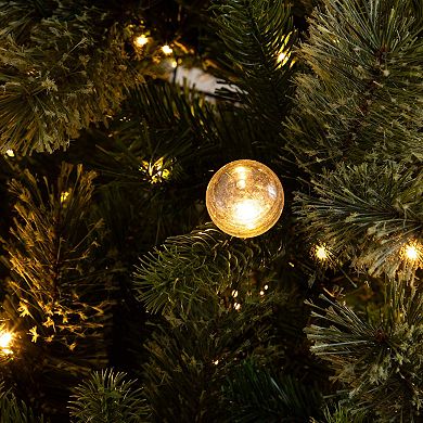 nearly natural 7.5-ft. Pre-Lit Artificial Christmas Tree with 450 LED Globe Bulbs