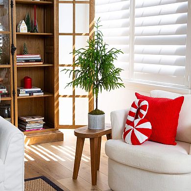 nearly natural 3-ft. Artificial Real Touch Norfolk Island Pine in Metal Tin Planter