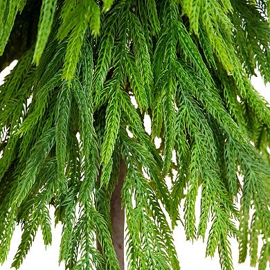 nearly natural 3-ft. Artificial Real Touch Down Swept Norfolk Pine Tree