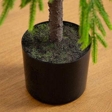 nearly natural 3-ft. Artificial Real Touch Down Swept Norfolk Pine Tree