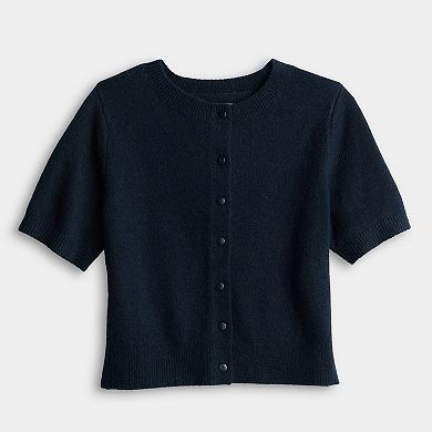 Juniors' SO® Short Sleeve Cardigan