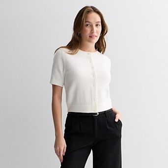 Juniors' SO® Short Sleeve Cardigan