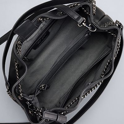 Simply Vera Vera Wang Polly Drawstring Chain Satchel Bag