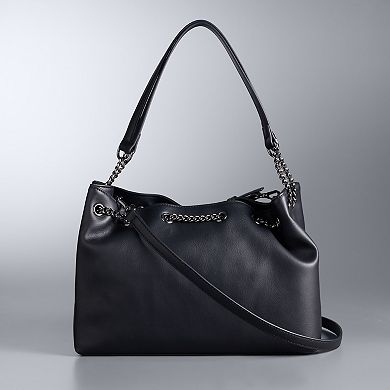 Simply Vera Vera Wang Polly Drawstring Chain Satchel Bag