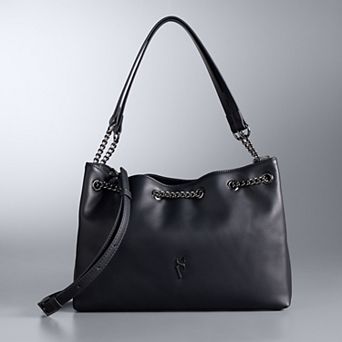 Simply Vera Vera Wang Polly Drawstring Chain Satchel Bag