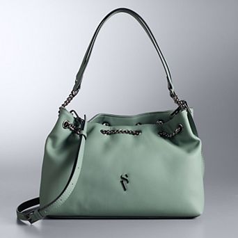Simply Vera Vera Wang Polly Drawstring Chain Satchel Bag