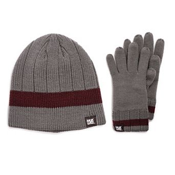 Men's MUK LUKS Ribbed Beanie & Gloves Set