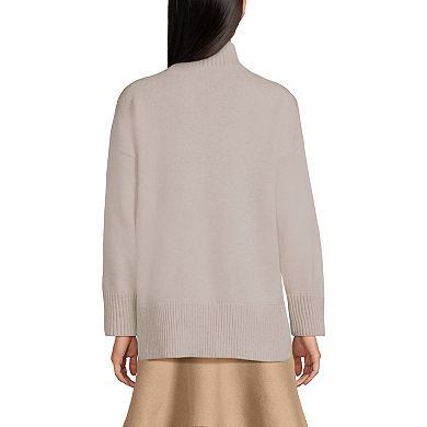 Women's Lands' End Split Hem Turtleneck Sweater