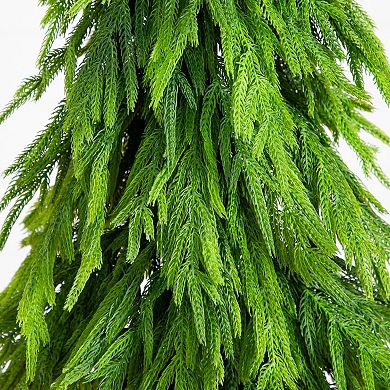 nearly natural 4-ft. Artificial Real Touch Down Swept Norfolk Pine Tree