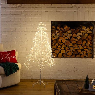 nearly natural 4-ft. Pre-Lit Artificial Starburst Tree with 800 Warm White LED Lights