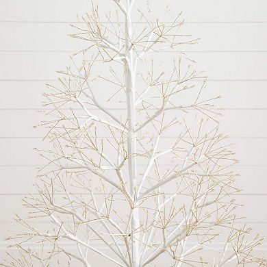 nearly natural 4-ft. Pre-Lit Artificial Starburst Tree with 800 Warm White LED Lights