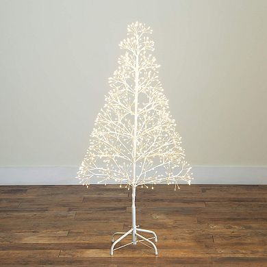 nearly natural 4-ft. Pre-Lit Artificial Starburst Tree with 800 Warm White LED Lights