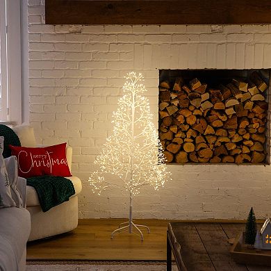nearly natural 4-ft. Pre-Lit Artificial Starburst Tree with 800 Warm White LED Lights