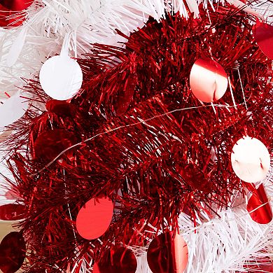 Nearly Natural 4-ft. Pre-Lit Artificial Tinsel Christmas Tree with 50 LED Lights