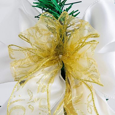 Nearly Natural 5-ft. Pre-Lit Artificial Christmas Tree with Ornaments & Ribbons