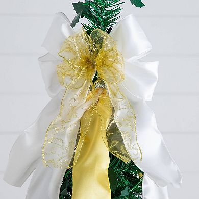 nearly natural 6-ft. Pre-Lit Artificial Christmas Tree with Ornaments & Ribbons