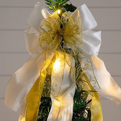 nearly natural 6-ft. Pre-Lit Artificial Christmas Tree with Ornaments & Ribbons