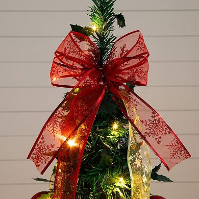 nearly natural 5-ft. Pre-Lit Artificial Christmas Tree with Ornaments & Ribbons