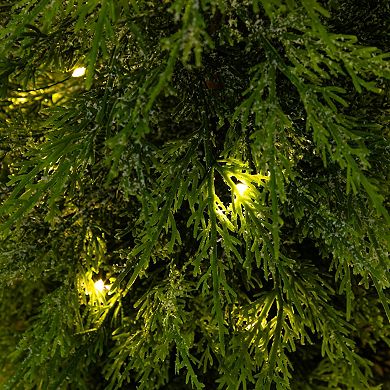 Nearly Natural 3-ft. Pre-Lit Artificial Lightly Snowed Cypress Christmas Tree
